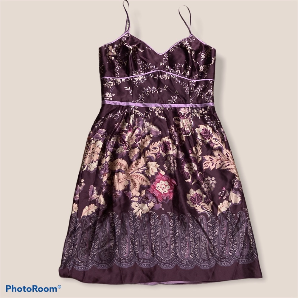 Kay Unger 💯 % Silk floral print dress